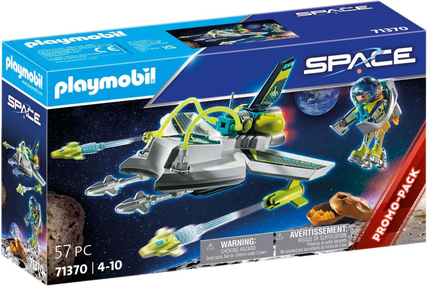 Playmobil  71370 Space Hi-Tech Space Drone, missão no espaço sideral, dramatização divertida e imaginativa, conjuntos de jogos adequados para crianças de 4 anos ou mais