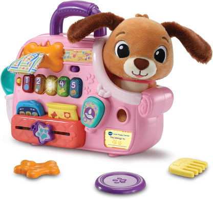 VTech Baby Cutie Porta Cachorros, Juguete Interactivo de Juego de Roles con 6 Accesorios, Botones Iluminados con Música, Sonidos y Frases, Regalo para Bebés de 9, 18, 24 Meses+