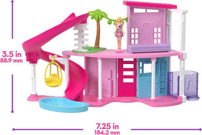 Barbie Bonecas e acessórios MiniLand, pacote incluindo mini casa, mini avião, mini barco, mini trailer e muito mais, JDB86