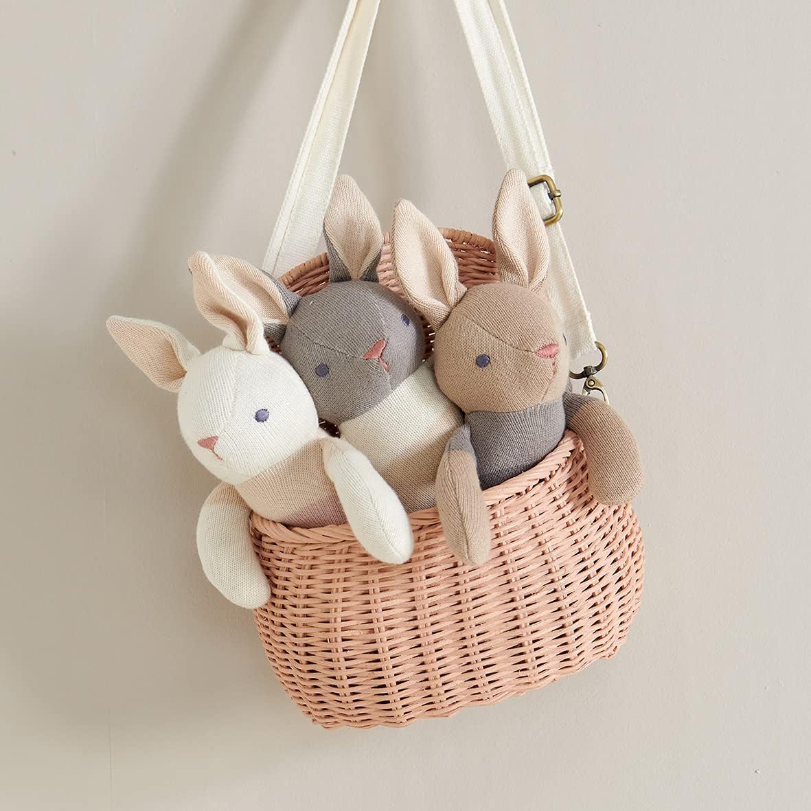 ThreadBear Design Baby Threads Taupe Bunny Doll - Presentes e brinquedos premium para bebês e crianças pequenas