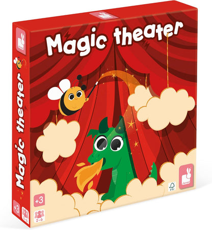 Janod - Teatro Mágico - Juego de mesa infantil - Juego de observación y deducción - Certificado FSC - Para 2 o más jugadores - Mayores de 3 años