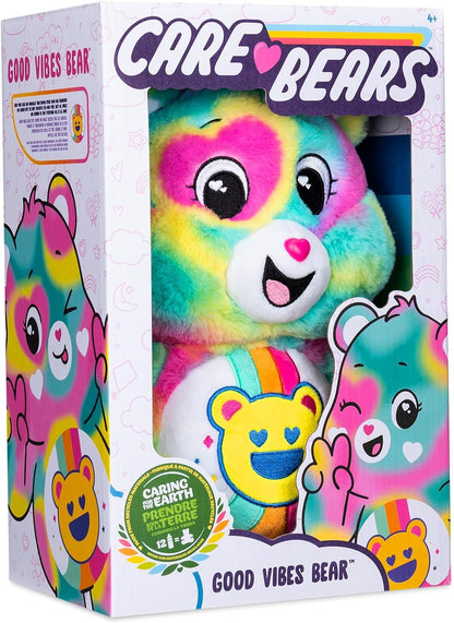 Care Bears, Good Vibes Bear Peluche mediano de 35 cm, ecológico, juguetes de peluche coleccionables para niños, peluches para niñas y niños, lindos ositos de peluche adecuados para niñas y niños de 4 años en adelante, diversión básica 22684