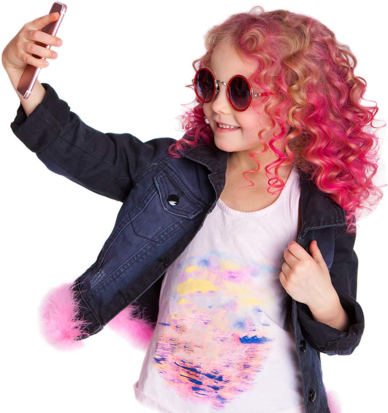 Presente de giz de cabelo deluxe Desire para meninas - 10 tinturas de cabelo temporárias não tóxicas, fáceis de lavar, coloridas, metálicas e com glitter - Great Games Birthday Girls