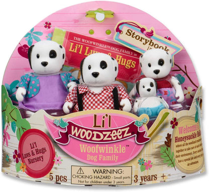 Li’l Woodzeez – Família Handydandy Mouse – Conjunto de brinquedos de 5 peças com estatuetas de animais em miniatura e livro de histórias – Brinquedos e acessórios de animais para crianças a partir de 3 anos