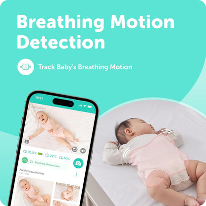 Almohadilla con sensor de sueño CüboAi: seguimiento y detección de movimiento en tiempo real para bebés con alertas de seguridad para bebés proactivas con IA sin contacto | Debe vincularse con el vigilabebés inteligente Cubo Ai Plus