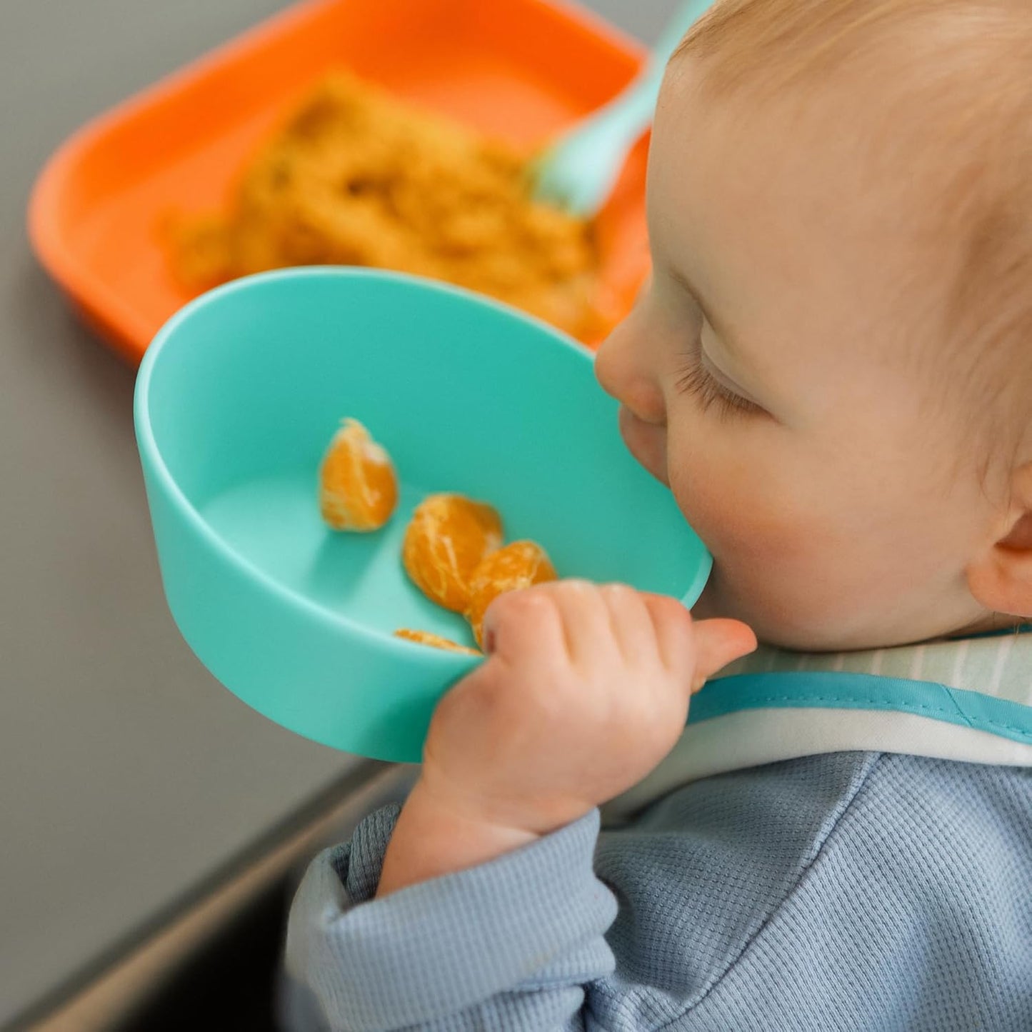 Nuby Potes de armazenamento Good Square Meal Nesting - Duráveis | Laváveis na máquina de lavar louça | Autoalimentados (pacote com 3)