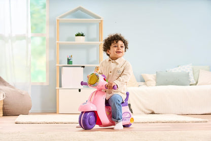 VTech Patinete de Equilibrio y Paseo para Bebé 2 en 1, Azul, Modo Bicicleta de Equilibrio y Modo Triciclo, Faro Iluminado, Canciones, Frases de Seguridad Vial y Sonidos de Patinete, Juguete para Niños de 12, 18, 24 Meses+, Versión en Inglés