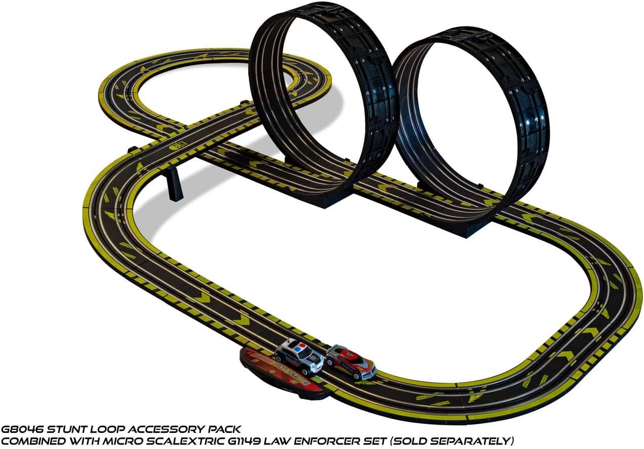 Scalextric Pacote de extensão de trilha Micro Scalextric - Retas e curvas - Amplie seu layout em 148 cm, inclui 6 retas de 150 mm e 4 curvas de 45 graus, acessórios Micro Scalextric