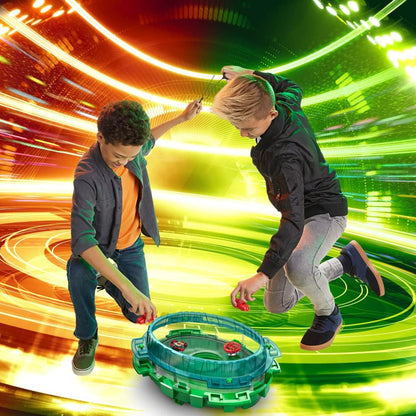 Beyblade Burst QuadDrive Interstellar Drop Battle Set Game - Beystadium, 2 Toy Tops e 2 Lançadores para maiores de 8 anos