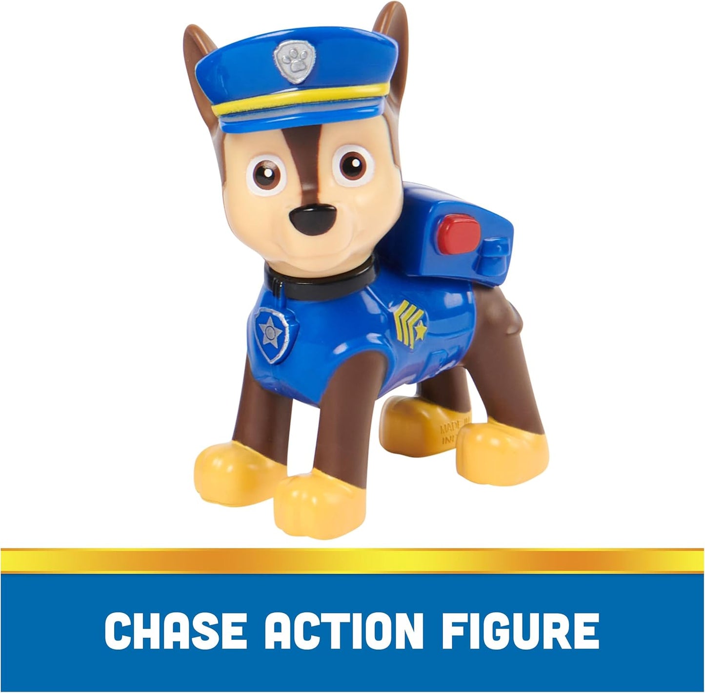 Paw Patrol, Chase’s Patrol Cruiser, carro de brinquedo com boneco de ação colecionável, brinquedos infantis sustentáveis para meninos e meninas de 3 anos ou mais