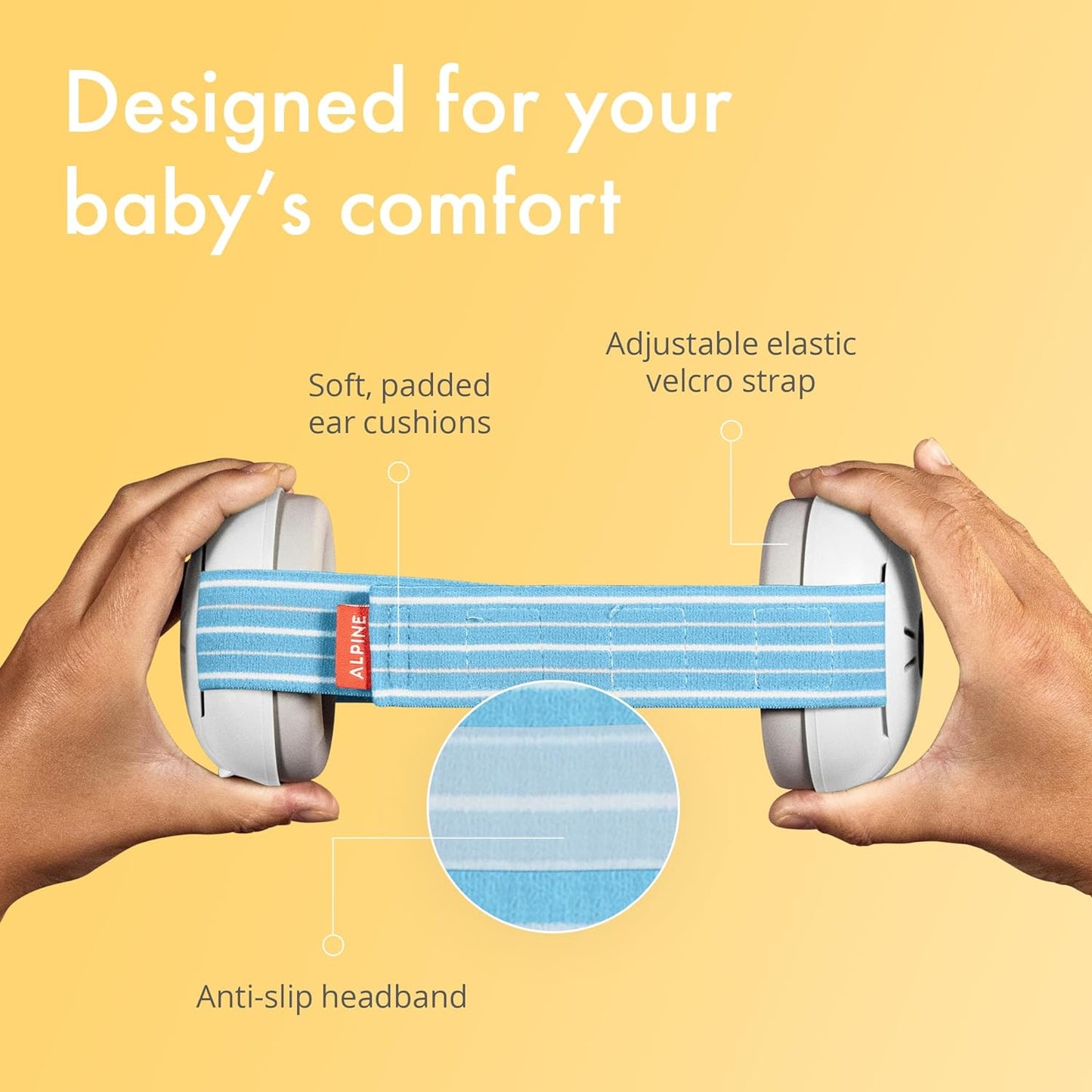 Alpine Muffy Baby Ear Defender para bebês e crianças pequenas de até 36 meses -  Protetores de ouvido com redução de ruído - Fones de ouvido confortáveis para bebês contra danos auditivos e melhora o sono - Preto