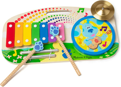 ¡Las pistas de Melissa y Doug Blue y tú! Tabla de madera para crear música.