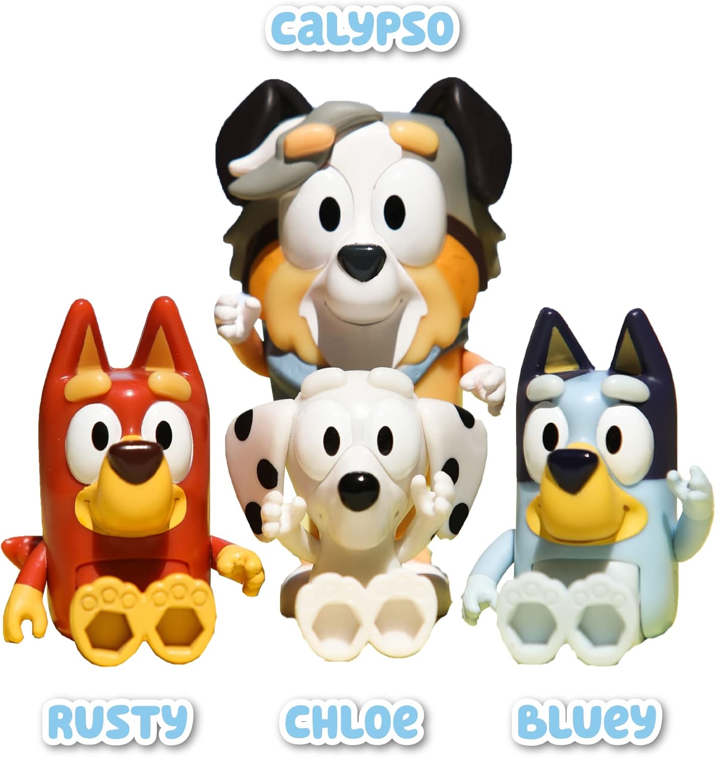 Bluey School Pack 4 figuras, multicoloridas, tamanho único (famoso BLY09300)