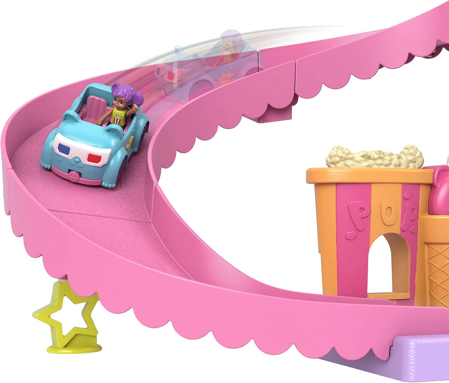 Polly Pocket Bonecas, conjunto de cinema drive-in Pollyville, HPV39