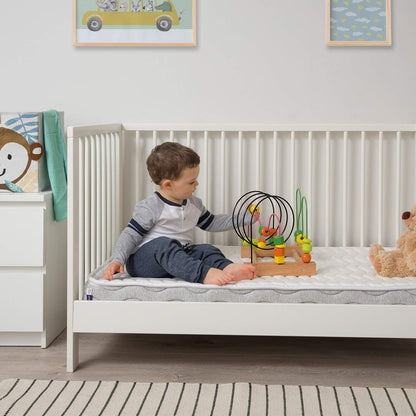 ClevaMama Colchón de muelles ClevaFoam para bebés y niños pequeños para cuna para apoyar el crecimiento del cuerpo y reducir la presión con estructura de espuma múltiple - 70x140x11 cm