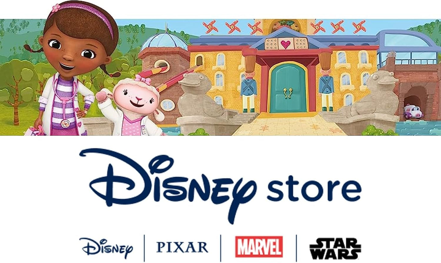 Disney Store Conjunto oficial de brinquedos de banho para crianças, Doc McStuffins, 5 peças, conjunto de brinquedos inclui balde com tampa de coar e cinco figuras, adequado para idades de 6 meses ou mais