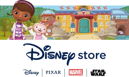 Disney Store Conjunto oficial de brinquedos de banho para crianças, Doc McStuffins, 5 peças, conjunto de brinquedos inclui balde com tampa de coar e cinco figuras, adequado para idades de 6 meses ou mais