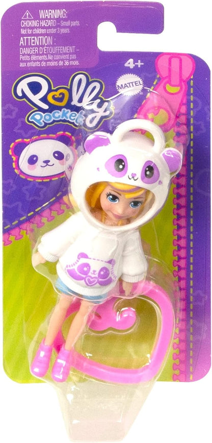 Polly Pocket Hoodie Friends Polly Panda Boneca para meninas de 4 anos ou mais