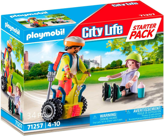 Playmobil  71257 Pacote inicial Rescue with Balance Racer, dramatização divertida e imaginativa, conjuntos adequados para crianças a partir de 4 anos