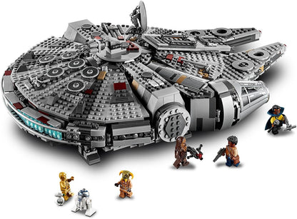 LEGO Star Wars 75257 Millennium Falcon - Conjunto de nave estelar com 5 minifiguras e 2 figuras de Droid inc. Finn, Chewbacca, C3PO e R2D2 - brinquedos de construção para meninos e meninas com mais de 9 anos