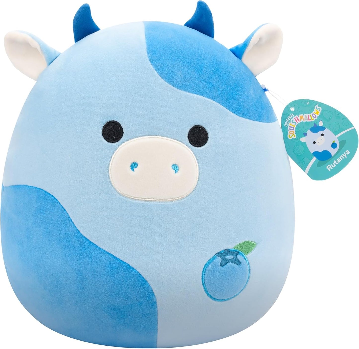 Squishmallows Original 12 Polegadas - Rutanya, a Vaca Mirtilo