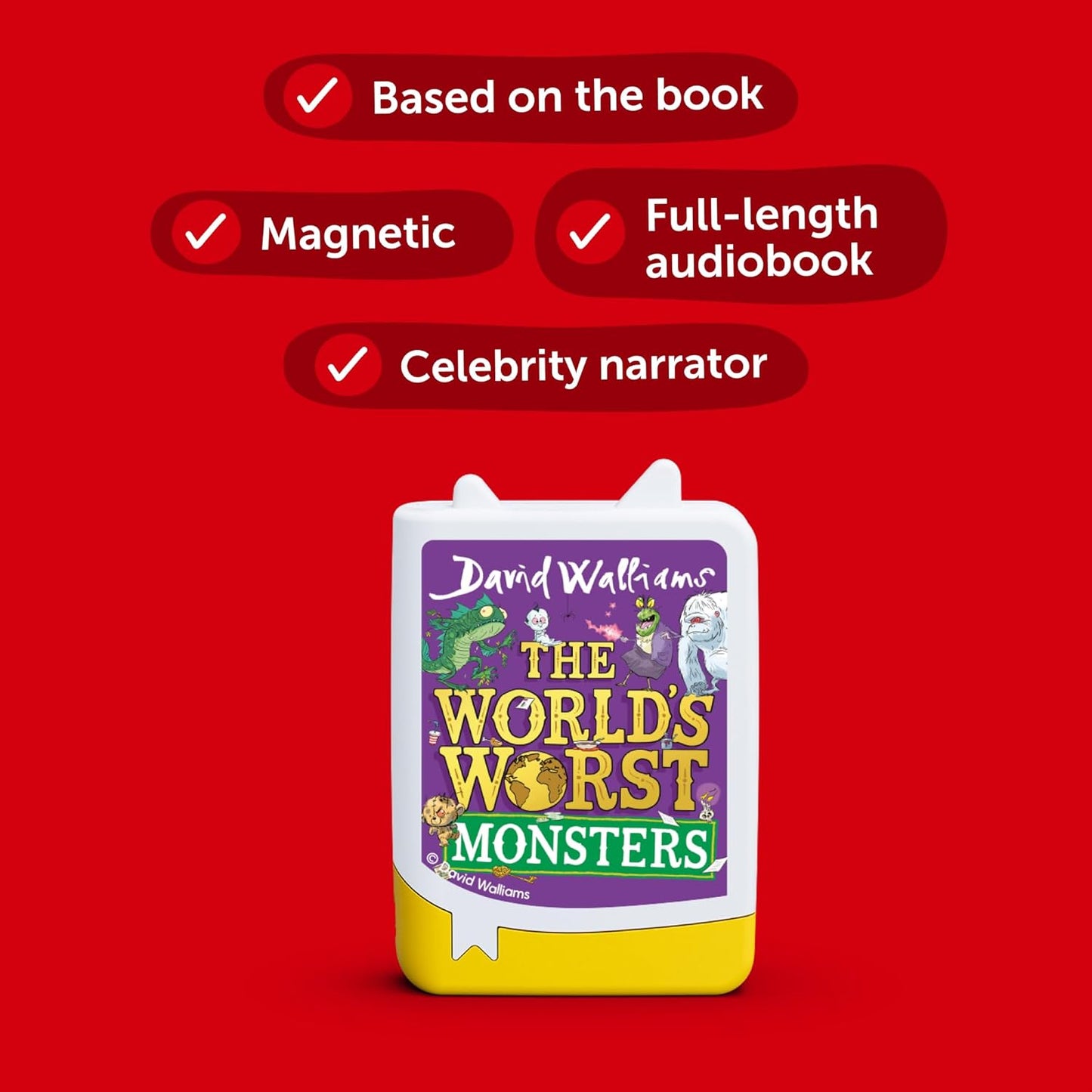 tonies David Walliams Audiobook Os Piores Monstros do Mundo, para uso com Toniebox