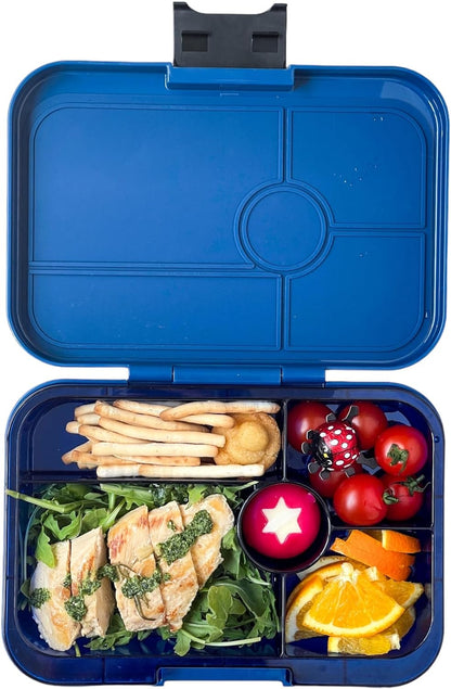 Yumbox  Tapas tamanho maior - lancheira Bento à prova de vazamentos com 5 compartimentos para pré-adolescentes, adolescentes e adultos (Bali Aqua com bandeja Aqua transparente) (BAIII202303A)