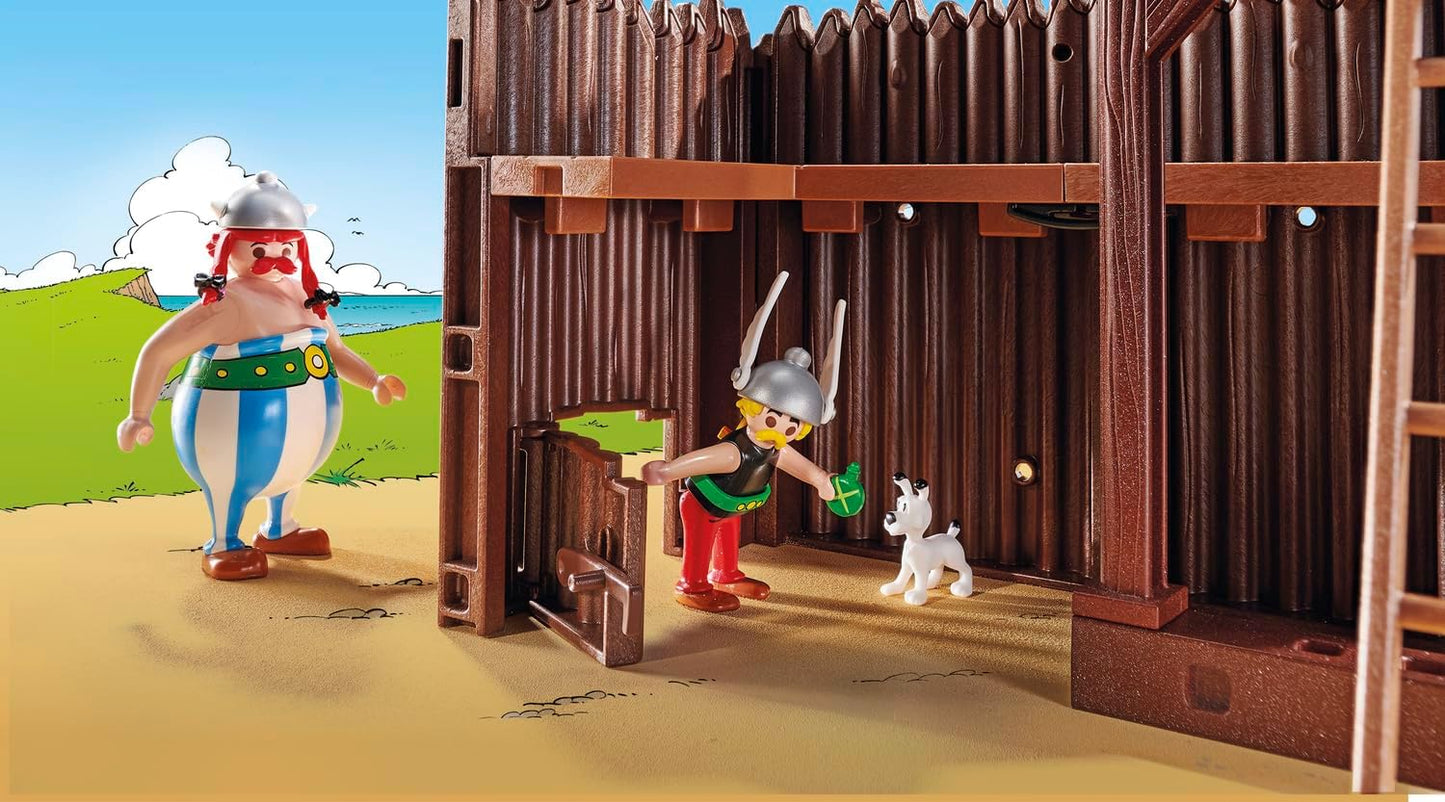 Playmobil 71542 Asterix: Roman Camp, emocionante conquista do acampamento pelos gauleses, incluindo poção mágica para aumentar a força, conjuntos de jogos detalhados adequados para crianças a partir de 5 anos