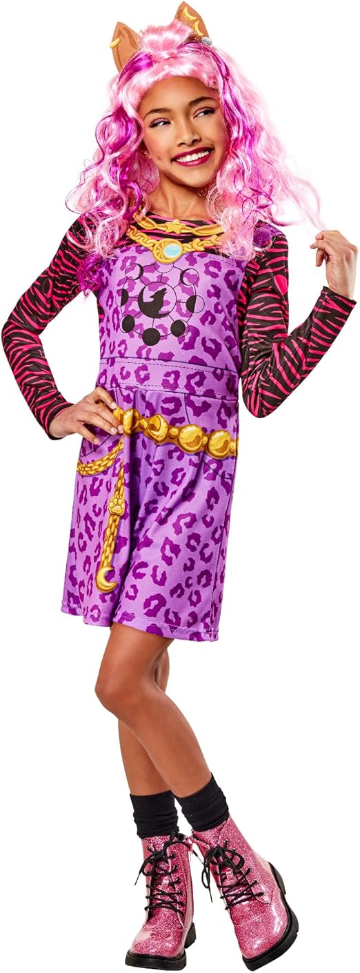 Rubie Fantasia infantil oficial de Monster High Clawdeen Wolf da, vestido extravagante infantil