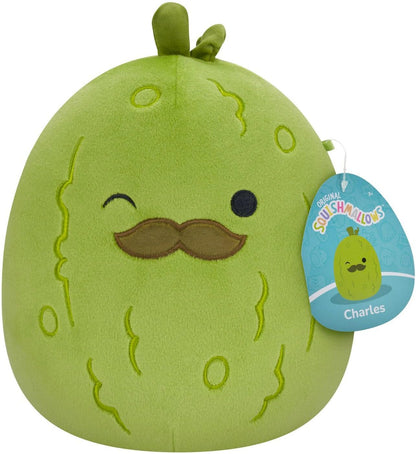 Squishmallows SQCR04084 Charles-Pickle 7,5" Add Squad, brinquedo de pelúcia ultramacio, pelúcia oficial Kellytoy