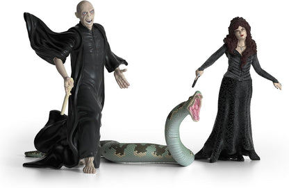 Schleich 42684 Lord Voldemort, Nagini e Bellatrix Lestrange, a partir de 6 anos WIZARDING WORLD - Estatueta, 21 x 16 x 18 cm