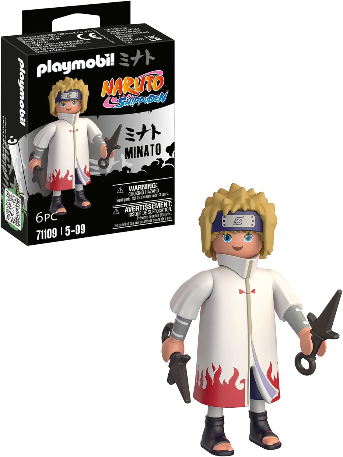 Playmobil 71109 Naruto: Juego de figuras de Minato, figura de coleccionista de anime Naruto Shippuden, juego adecuado para niños y fanáticos a partir de 5 años