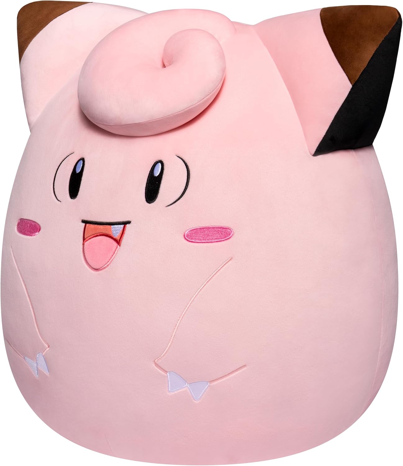 SQUISHMALLOWS SQPK00048 20 polegadas Adicione Clefairy ao seu esquadrão, Jumbo de pelúcia ultramacio, brinquedo de pelúcia Kelly oficial, multicolorido