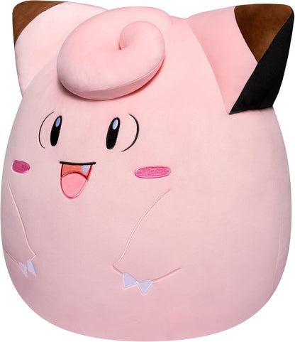 SQUISHMALLOWS SQPK00048 Agrega Clefairy a tu escuadrón de 20 pulgadas, peluche gigante ultra suave, juguete de peluche oficial Kelly, multicolor