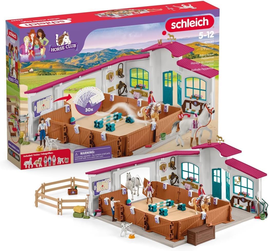 Schleich 42639 Picadeiro Peppertree, a partir de 5 anos, HORSE CLUB - Playset, 179 peças