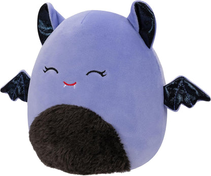 Squishmallows  SQHW00579 Joldy The Purple Bat de 7,5 polegadas com olhos fechados - Pelúcia oficial Jazwares ultramacio de tamanho pequeno