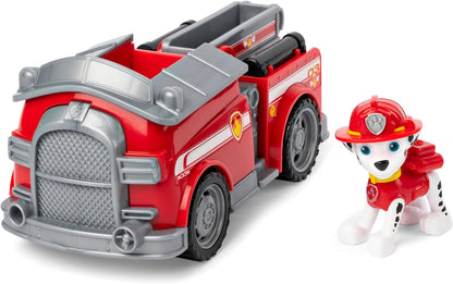 Paw Patrol, camión de bomberos Marshall, camión de juguete con figura de acción coleccionable, juguetes sostenibles para niños y niñas de 3 años en adelante