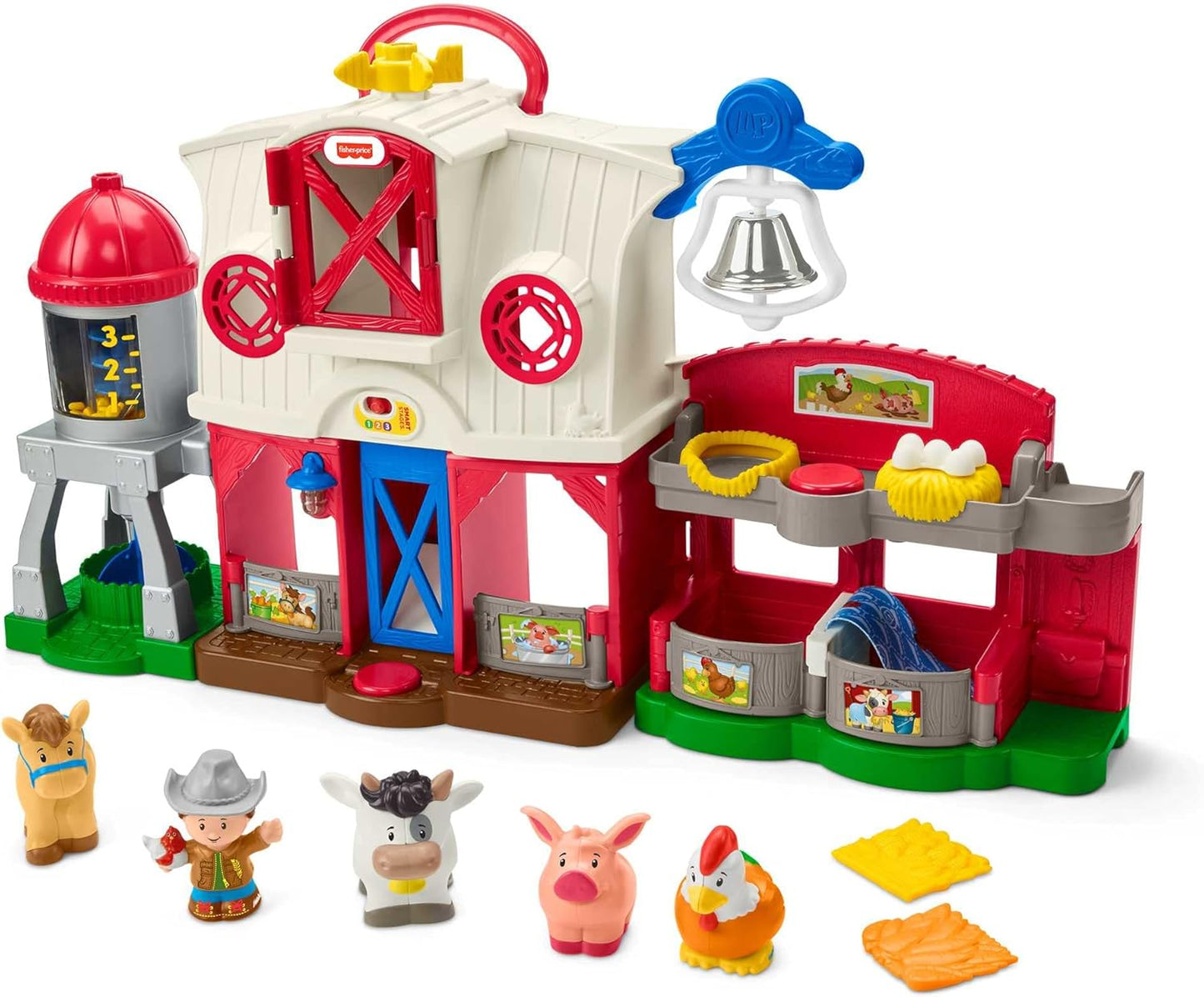 Pequeña granja Fisher-Price que cuida animales | Juguetes infantiles con animales de granja, luces y sonidos | Juguetes para bebés de granja para niños | Juguetes de animales de granja para niños de 1 a 5 años