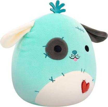 Squishmallows Original de 7,5 polegadas Halloween Dookdook, o cachorro Teal Patchwork