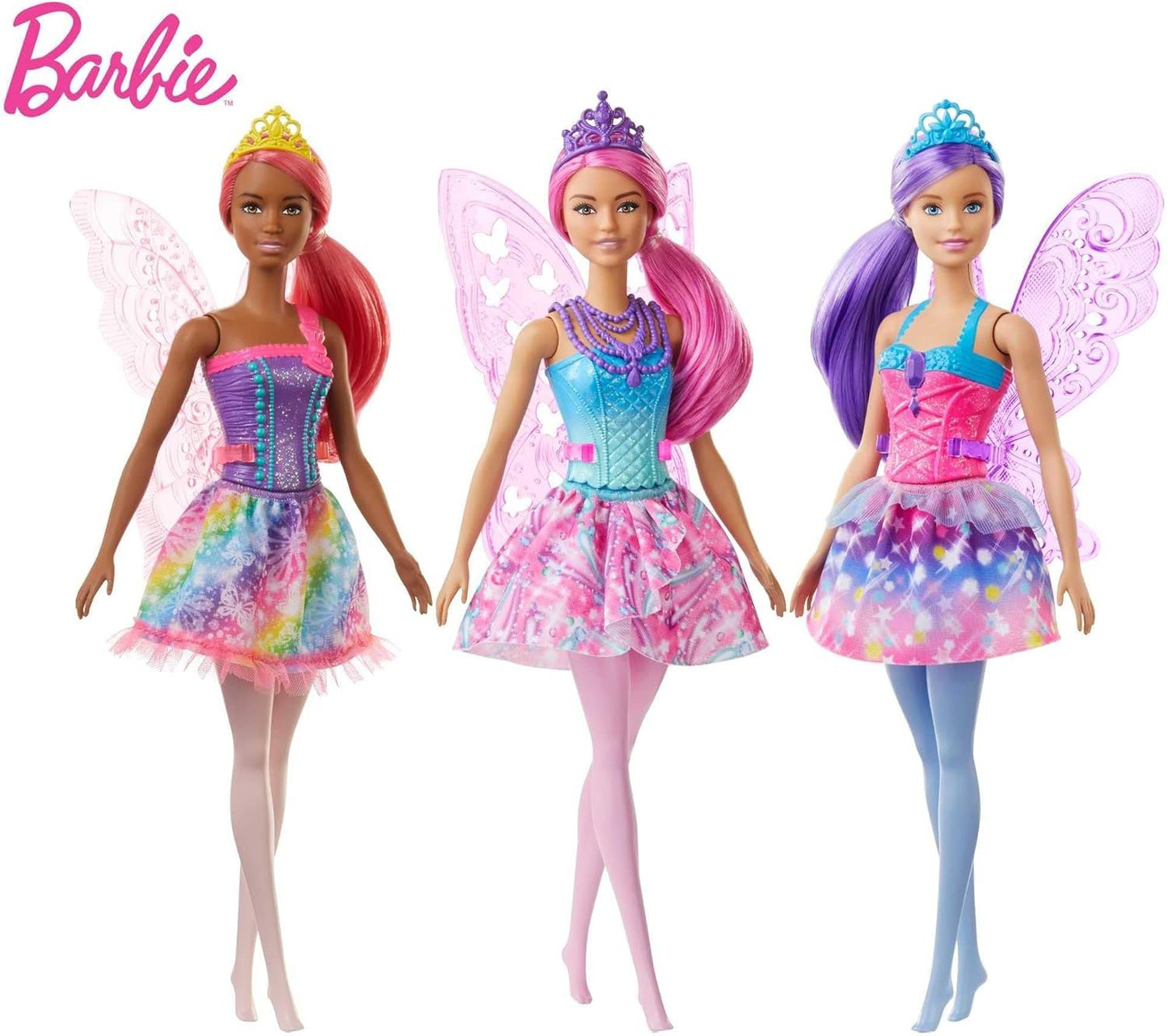 Muñeca Barbie Hada GJK01 Dreamtopia, Negra