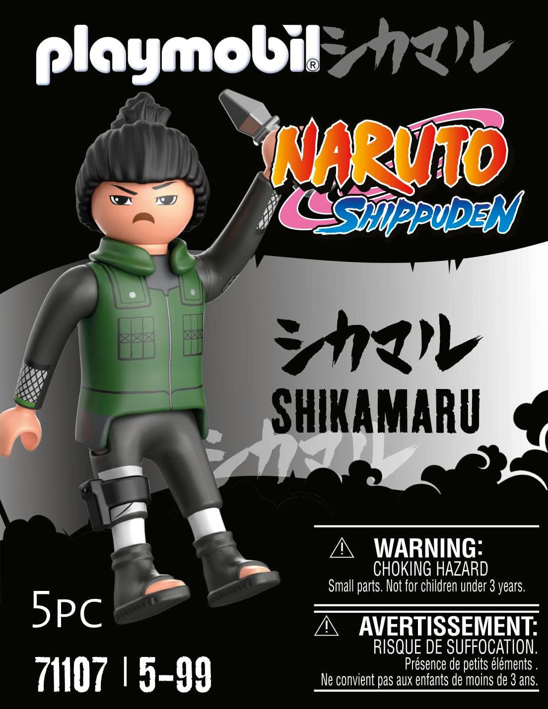 Playmobil 71107 Naruto: Conjunto de figuras Shikamaru, Figura de colecionador de anime Naruto Shippuden, Playset adequado para crianças e fãs com mais de 5 anos