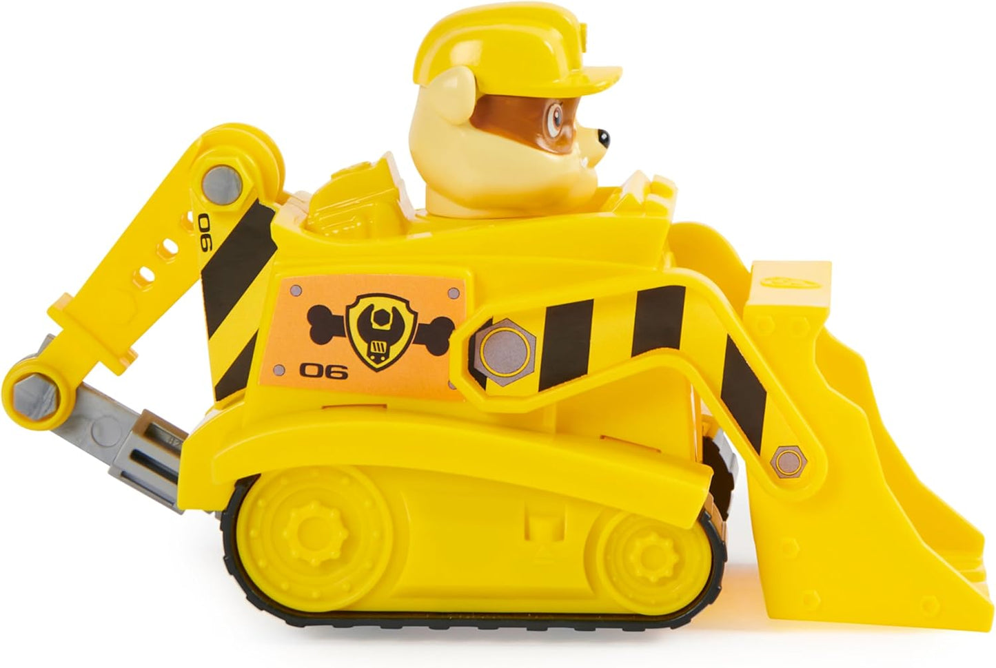 Paw Patrol, Rubble’s Bulldozer, veículo de brinquedo com boneco de ação colecionável, brinquedos infantis sustentáveis para meninos e meninas de 3 anos ou mais