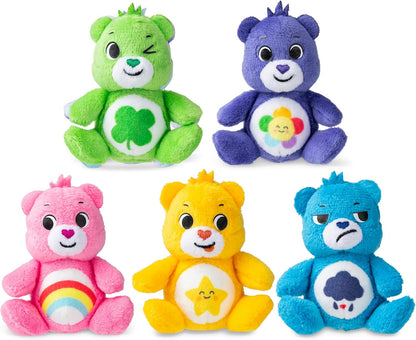 Basic Fun Care Bears, Microfelpa, paquete de 5, lindo juguete de peluche coleccionable, peluches para niños, juguetes suaves para niñas y niños, lindos osos de peluche adecuados para niñas y niños a partir de 4 años