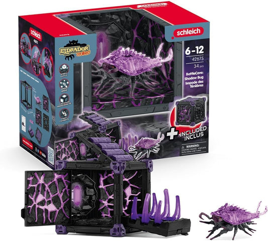 Schleich 42675 BattleCave Shadow Bug, a partir de 7 anos, ELDRADOR CREATURES - Playset, 34 peças