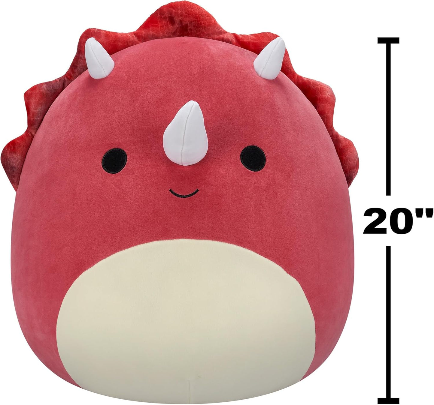 Squishmallows Original 20 Polegadas - Tristão, o Triceratops Vermelho