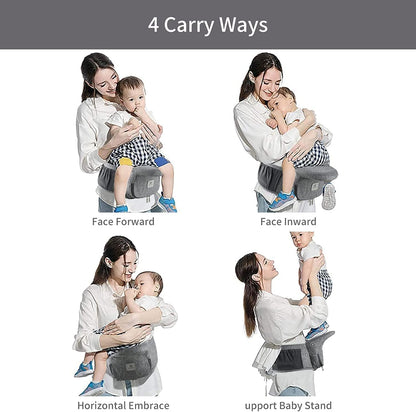 Bebamour porta-bebês assento quadril 0-36 meses leve 3 em 1 porta-bebês recém-nascido para criança hipseat (com extensor de cintura, série dobrável