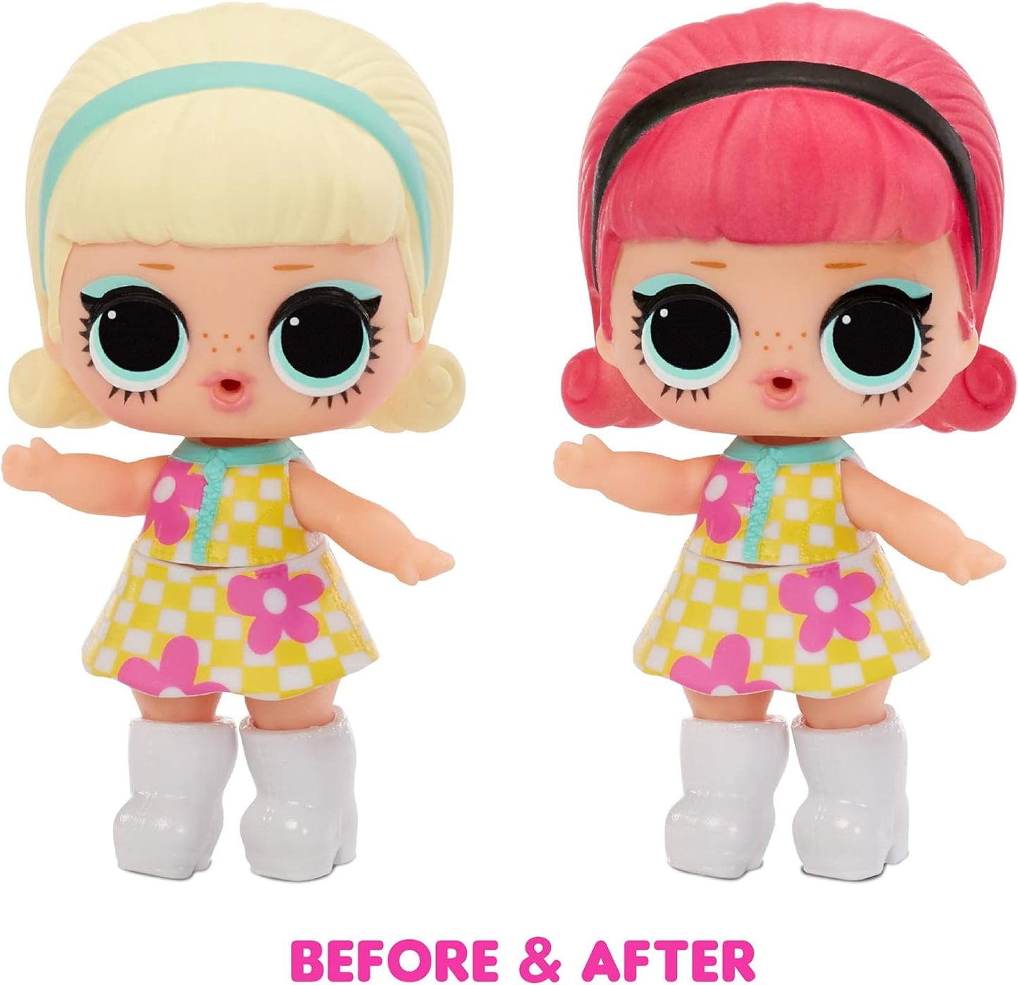 Jajaja ¡Sorpresa! Muñeca de moda OMG Sunshine Makeover - BUBBLEGUM DJ - Incluye cambio de color solar UV, muchas sorpresas y accesorios fabulosos - Gran regalo para niños de 4 años en adelante