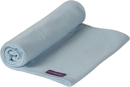 Clevamama Cobertor de algodão Wraffle Wave para bebê - Para roupa de cama de berçário, Carib, berço - 120x140 - Azul