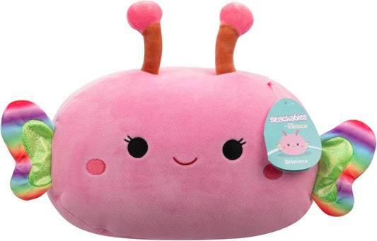 Squishmallows empilháveis originais de 12 polegadas Brielana, a borboleta rosa