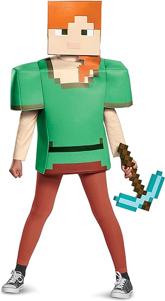 Disguise 65648L Traje clássico de Alex Minecraft, multicolorido, S